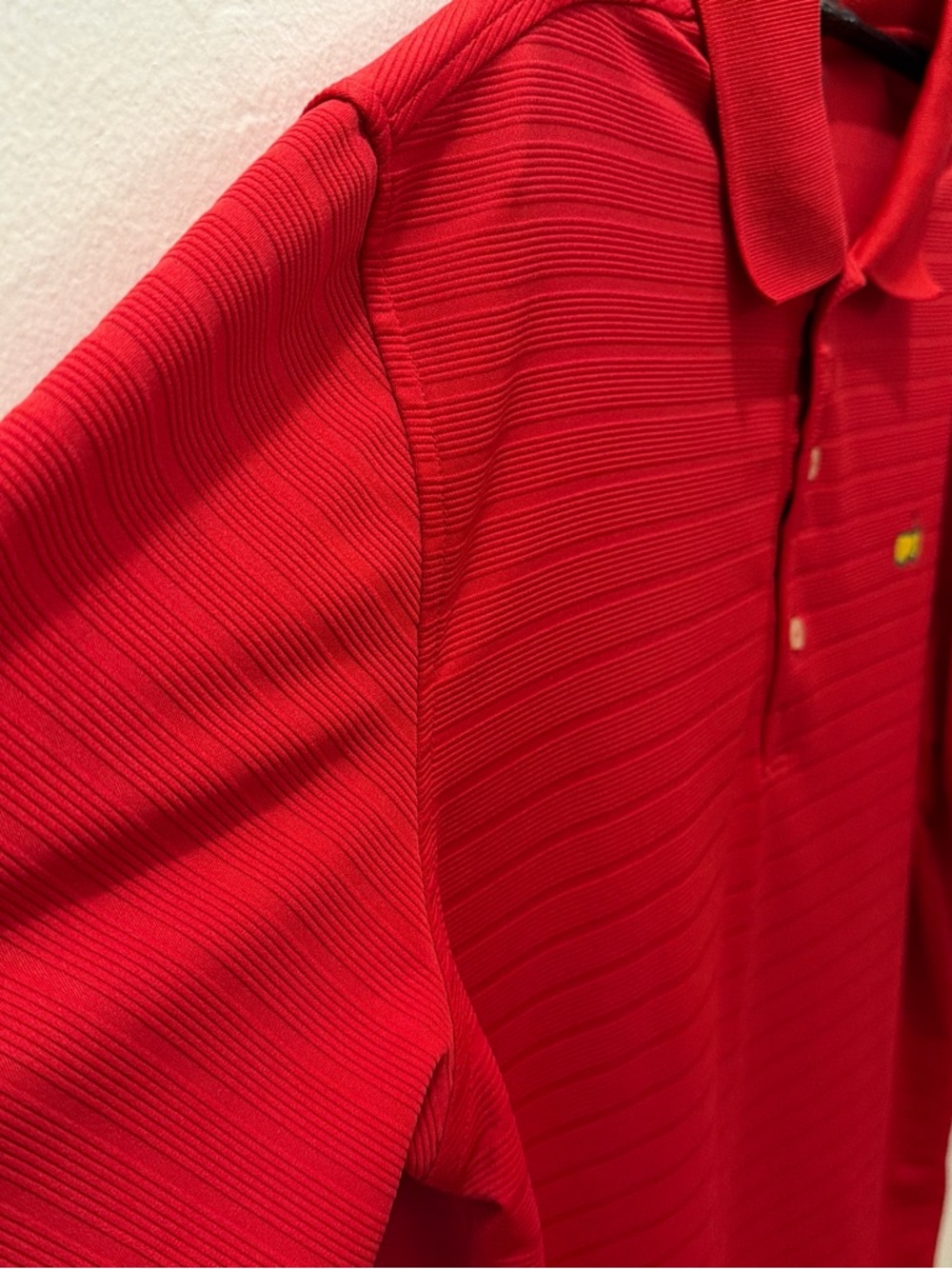 Masters Red Short-Sleeve Polo with Yellow Embroidered Logo - Picture 5 of 8